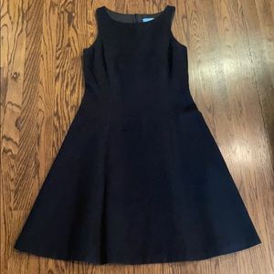 Black cotton pique j McLaughlin a-line dress